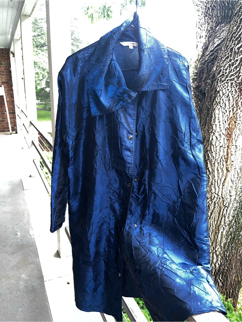 Light-weight Blue-Black Raincoat size medium
